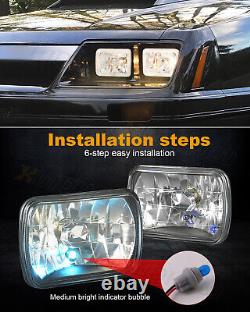 1982-1995 For Toyota Pickup DOT 5X7 7X6 Inch LED Headlights High Low Beam DRL