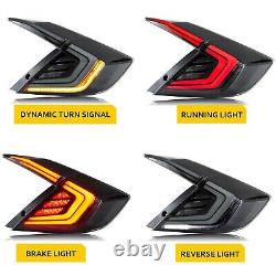4PCS LED Tail Light For 2016-2021 Honda Civic Sedan EX/EXL/EXT Smoked Rear Lamp