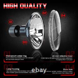 7 Crystal Glass/Metal Headlight SMD COB H4 6000K LED Light Bulb Headlamp Pair