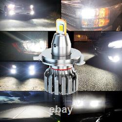 7 inch Round 2 LED H4 Hi/Lo Beam Headlights Chrome for Ford F100 F150 F250 Truck