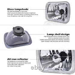 7X6 Glass Lens Headlight Glass Conversion 5x7 Kit With H4/9003 Bulb Type Housing