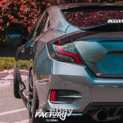 Fits 2016-2021 Honda Civic Sedan 10th Gen LED Tail Light Assembly Smoked Lens