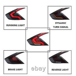 Fits 2016-2021 Honda Civic Sedan 10th Gen LED Tail Light Assembly Smoked Lens
