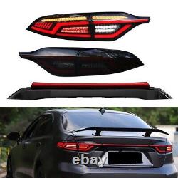 Fits 2020-2024 Toyota Corolla Sedan Smoked LED Tail Light Kit with Trunk Light Bar