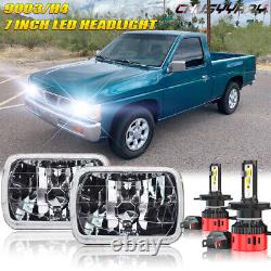 For 1995-1996 1997 Nissan pickup Hardbody LED Headlights Hi/Lo Sealed Beam 7x6