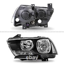 For 2011-2014 Dodge Charger Halogen Type Headlights Headlamps Black Left+Right