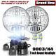 For Datsun 240z 260z 280z Pair 7\ Round Led Headlight Dot High Low Beam With H4