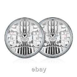 For Ford Mustang 1964-1973 Pair 7 Inch Round Led Headlights High/Low Headlamps