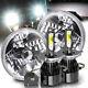 For Hummer H2 2003-2009 Pair Dot 7 Inch Round Led Headlights Drl High/low Beam
