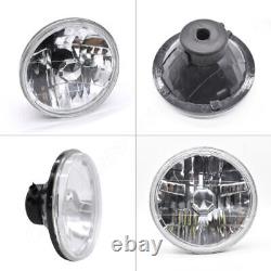 For Hummer H2 2003-2009 Pair DOT 7 inch Round LED Headlights DRL High/Low Beam