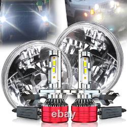 For Hummer H2 2003-2009 Pair DOT 7 inch Round LED Headlights DRL High/Low Beam H