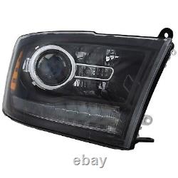 Headlight For 2013 2014 2015 Ram 1500 Right Black Housing With Bulb
