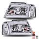 Led Drl Clear Corner Chrome Headlights Assembly Fit For 2004-2008 F-150/mark Lt