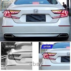 LED Tail Light For 2018-2022 Honda Accord Sedan Clear White Rear Light Lamp Kit