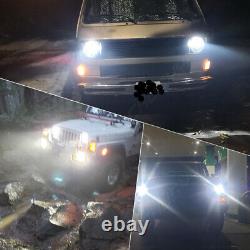 Pair 7 inch Round LED Headlights Hi/Lo Beam Sealed For Chevy Truck Camaro C10