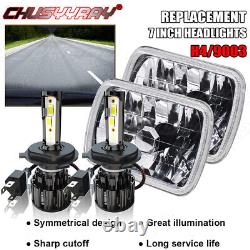Pair 7x6\ LED Headlights Hi/Lo Beam for Chevy C1500 C2500 C3500 1990-1999