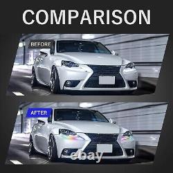 RGB DRL Fits 2013-2016 Lexus IS200T/IS300/IS250/IS350/IS-F Sedan Headlight LH+RH