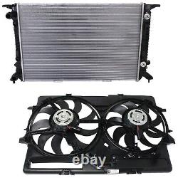 Radiator and Cooling Fan Kit For 2009-2016 Audi A4 A4 Quattro 2.0L Engine