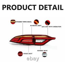 Red LED Tail Light kit Fits 2020-2024 Toyota Corolla Sedan with Middle Light Bar