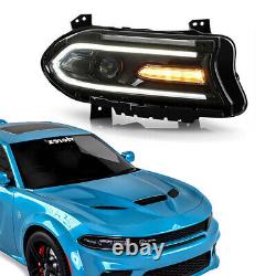 Right Passenger Side Headlight For 2015-2022 Dodge Charger Headlamp withLED DRL RH