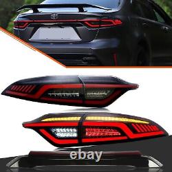 Smoked LED Tail Light Kit For 2020-2024 Toyota Corolla Sedan with Trunk Light Bar