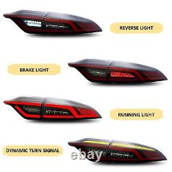 Smoked LED Tail Light Kit For 2020-2024 Toyota Corolla Sedan with Trunk Light Bar