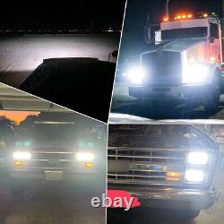 2x Phares à LED blancs de 4X6 pouces, Chrome, faisceau Hi/Lo pour Dodge Dakota 1987-1993