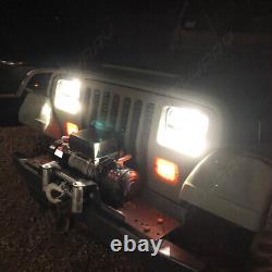 2x Phares à LED blancs de 4X6 pouces, Chrome, faisceau Hi/Lo pour Dodge Dakota 1987-1993