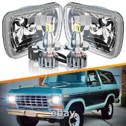 2x Pour Ford Bronco 1978-1986 DOT 5x7 7x6 pouces ampoule de phare LED faisceau HAUTE/BAISSE