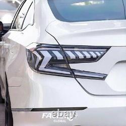 Feu arrière LED pour Honda Accord berline 2018-2022 Kit de lampe arrière blanc transparent