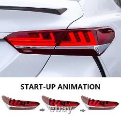 Feu arrière LED rouge pour Toyota Camry 2018-2024 Berline Assemblage de feux arrière dynamiques