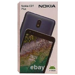 Nokia C01 Plus 4G/LTE Bleu 16 Go + 2 Go Double SIM Débloqué en Usine GSM NEUF