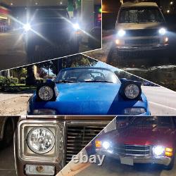 Pour Chevy C10 C20 C30 K10 G20 Phare LED rond de 7 pouces avec faisceau HiLo et ampoule noire